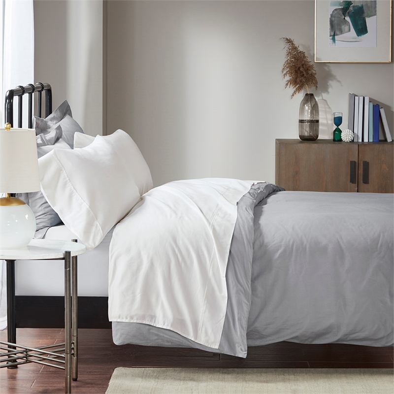 Olliix Madison Park 1500 Thread Count King 2PCS Pillowcases Cotton in White