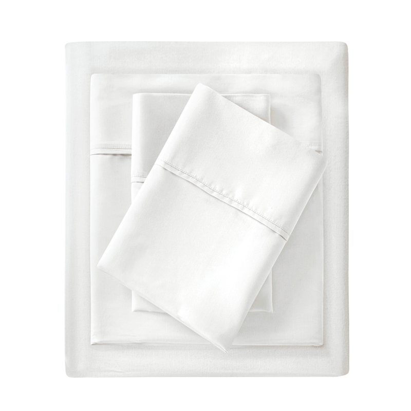 Olliix Madison Park 1500 Thread Count King 2PCS Pillowcases Cotton in White