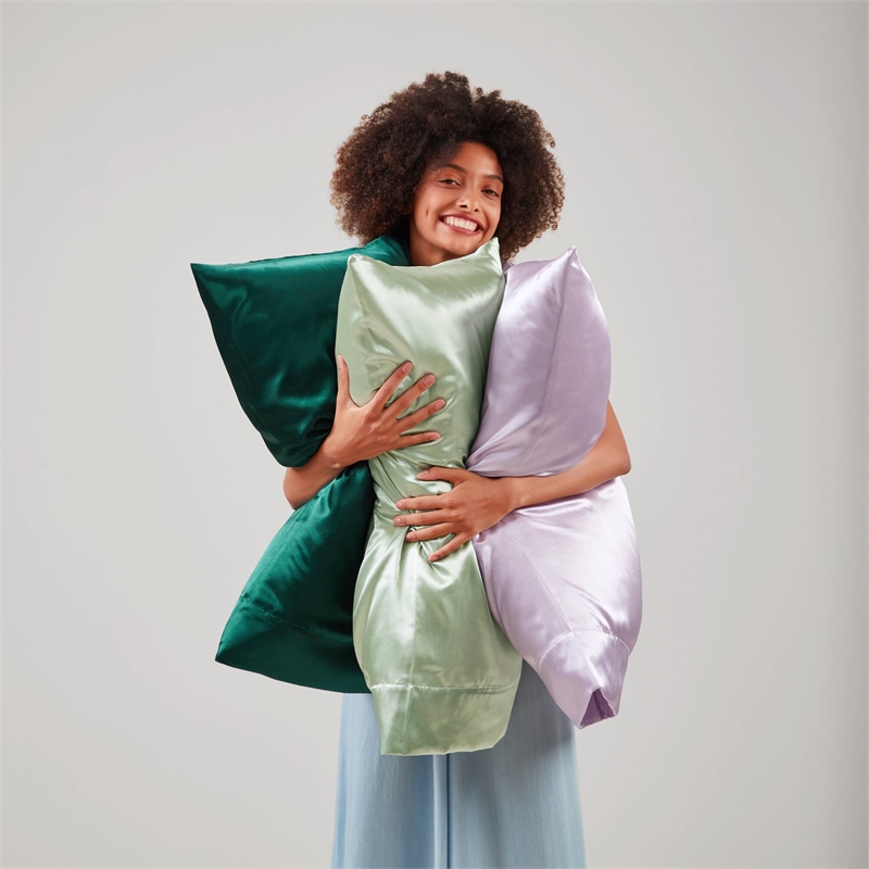 Olliix Madison Park Essentials Satin King 2PCS Pillowcase Polyester in Blue