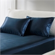 Olliix Madison Park Essentials Satin King 2PCS Pillowcase in Midnight Blue