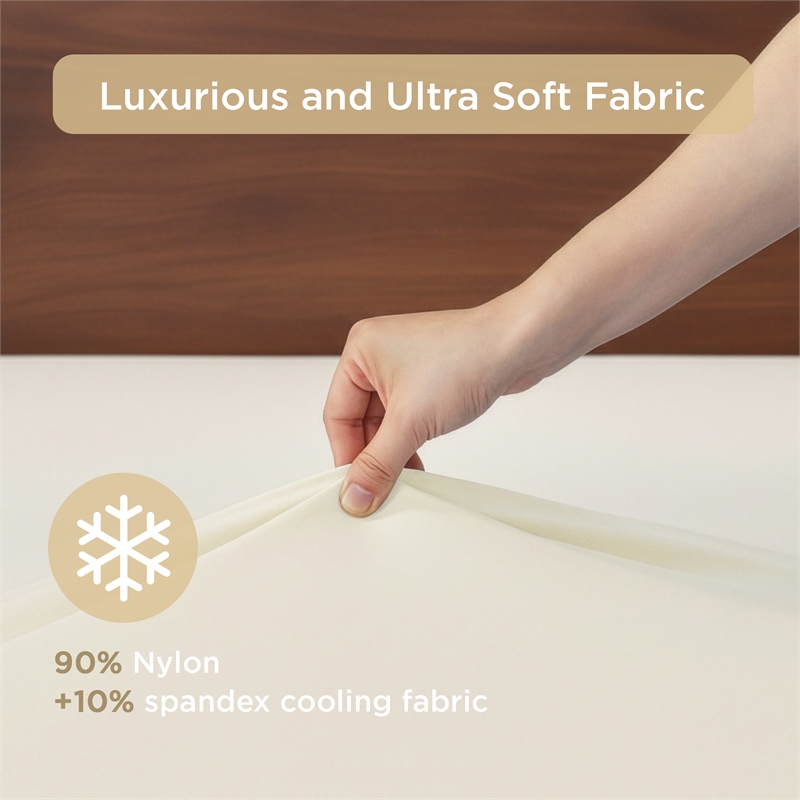 Olliix Main Street Ice Touch King Sheet Set Nylon/Spandex in Ivory