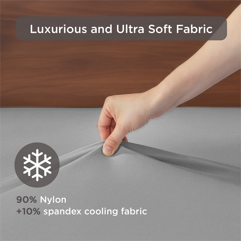 Olliix Main Street Ice Touch King Sheet Set Nylon/Spandex in Gray