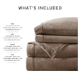 Olliix True North by Sleep Philosophy Soloft Plush Full Sheet Set in Brown