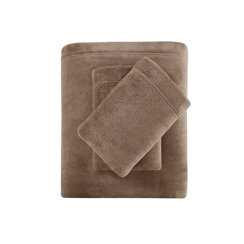 Olliix True North by Sleep Philosophy Soloft Plush King Sheet Set in Brown