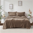 Olliix True North by Sleep Philosophy Soloft Plush King Sheet Set in Brown