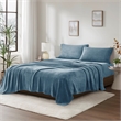 Olliix True North by Sleep Philosophy Soloft Plush Full Sheet Set in Blue