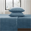 Olliix True North by Sleep Philosophy Soloft Plush Full Sheet Set in Blue