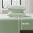Olliix True North by Sleep Philosophy Soloft Plush Full Sheet Set in Green