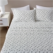 Olliix Beautyrest Oversized Flannel Full Sheet Set in Black Snowflakes