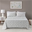Olliix Beautyrest Oversized Flannel Full Sheet Set in Black Snowflakes