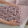 Olliix Beautyrest Oversized Cotton Flannel Full Sheet Set Cotton in Rust Floral
