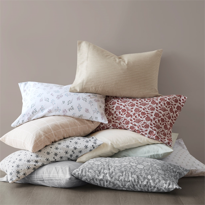 Olliix Beautyrest Oversized Cotton Flannel Full Sheet Set Cotton in Rust Floral