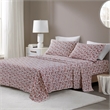 Olliix Beautyrest Oversized Cotton Flannel Full Sheet Set Cotton in Rust Floral
