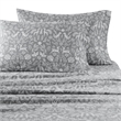 Olliix Beautyrest Oversized Flannel Full Sheet Set in Sage Winter Fauna