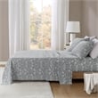 Olliix Beautyrest Oversized Flannel Full Sheet Set in Sage Winter Fauna