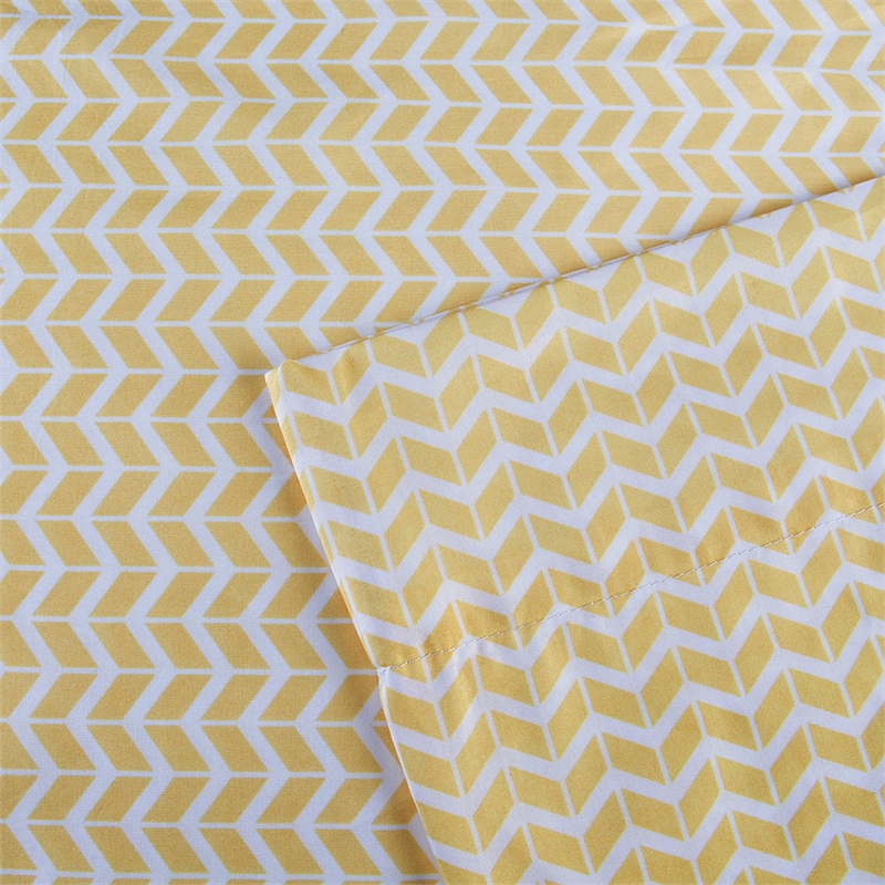 Olliix Intelligent Design Chevron Twin Sheet Set Polyester in Yellow