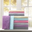 Olliix Intelligent Design Chevron Twin Sheet Set Polyester in Grey