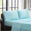 Olliix Intelligent Design Chevron Twin Sheet Set Polyester in Aqua