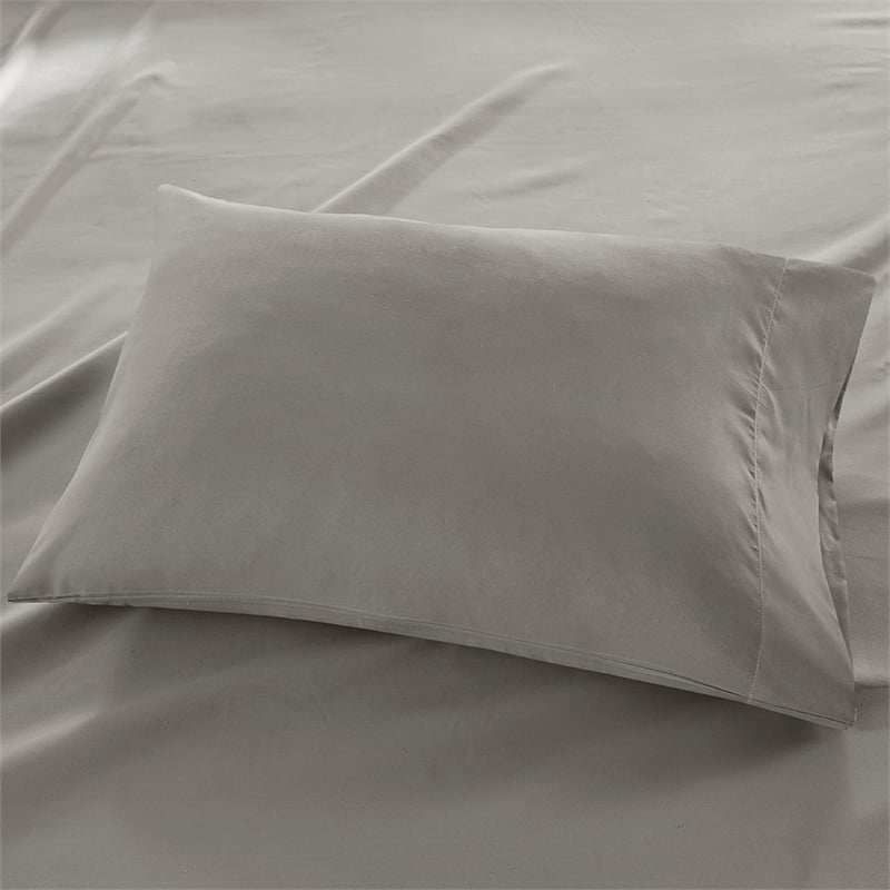 Olliix Madison Park 3M Microcell Full Sheet Set Polyester in Grey