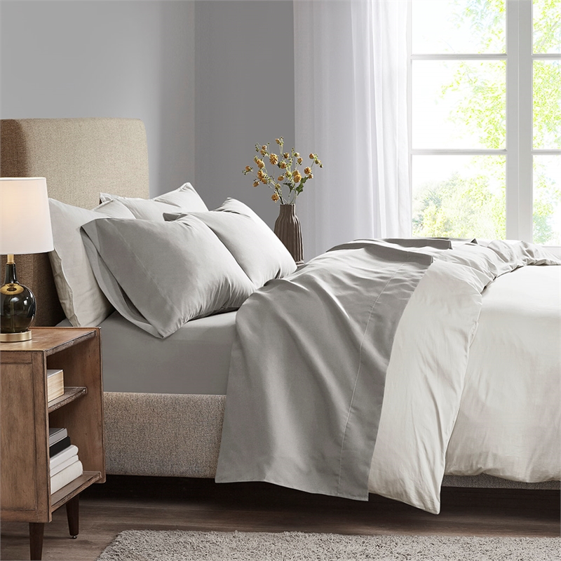 Olliix Madison Park 3M Microcell King Sheet Set Polyester in Grey