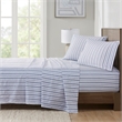 Olliix Madison Park Essentials 200 Thread Count Printed King Sheet Set in Blue