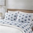 Olliix Madison Park Essentials 200 Thread Count Printed Full Sheet Set in Blue