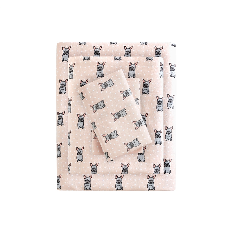 Olliix True North by Sleep Philosophy Cozy Flannel King Sheet Set in Pink
