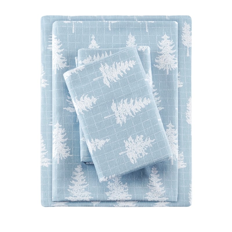 Olliix True North by Sleep Philosophy Cozy Flannel Full Sheet Set in Blue