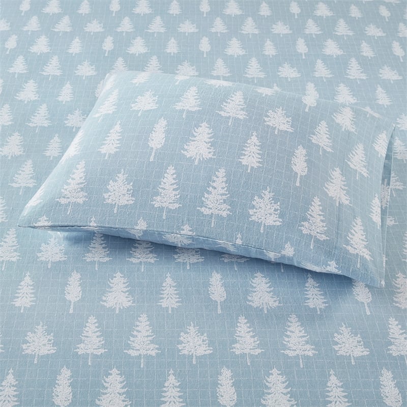 Olliix True North by Sleep Philosophy Cozy Flannel Full Sheet Set in Blue