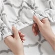 Olliix True North by Sleep Philosophy Micro Fleece Twin Sheet Set in Grey Geo