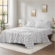 Olliix True North by Sleep Philosophy Micro Fleece Twin Sheet Set in Grey Geo