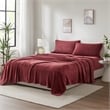 Olliix True North by Sleep Philosophy Soloft Plush Twin Sheet Set in Burgundy