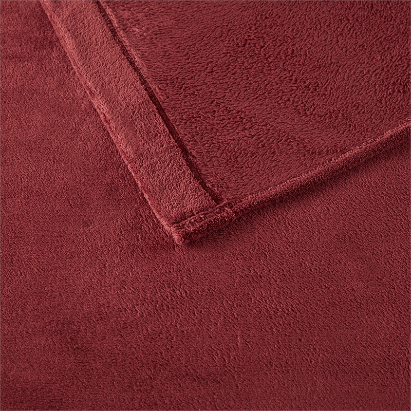 Olliix True North by Sleep Philosophy Soloft Plush Full Sheet Set in Burgundy
