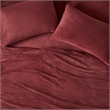 Olliix True North by Sleep Philosophy Soloft Plush King Sheet Set in Burgundy