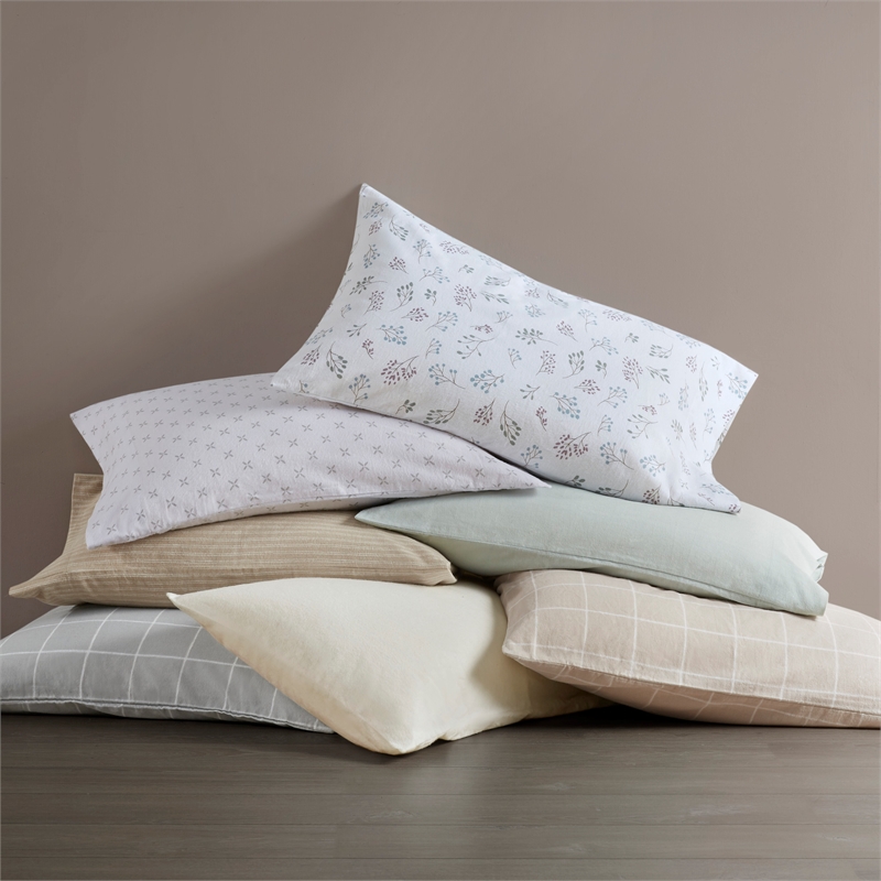 Olliix True North by Sleep Philosophy Cozy Flannel King Sheet Set in Grey