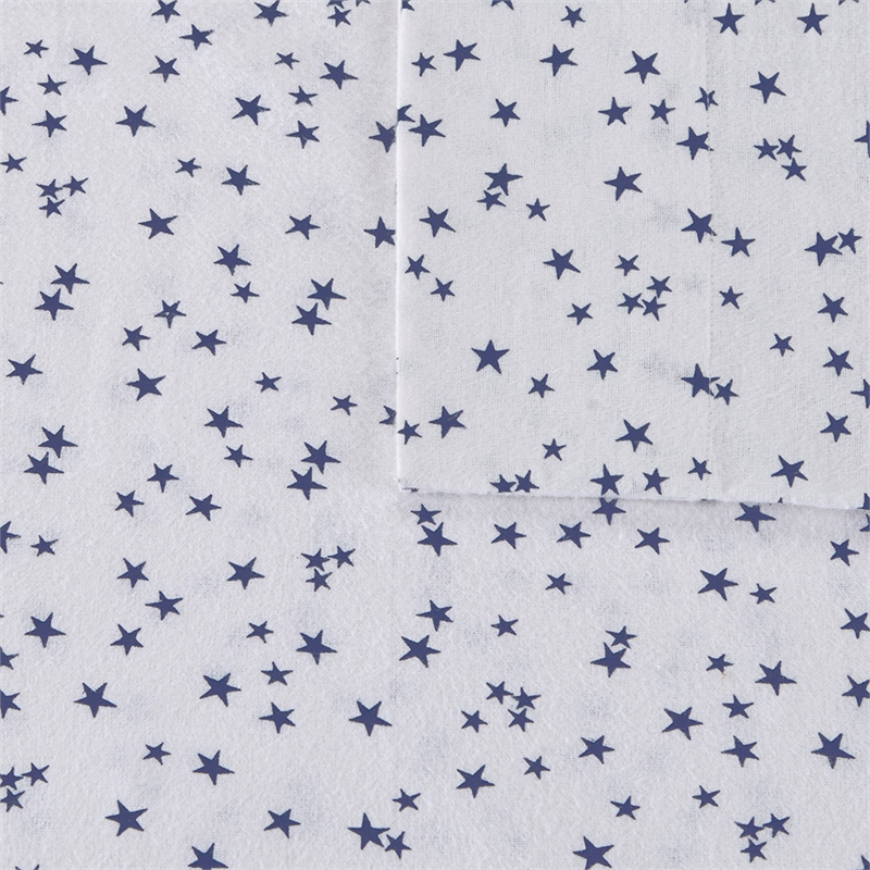 Olliix Intelligent Design Cozy Soft Full Sheet Set Cotton in Blue Stars