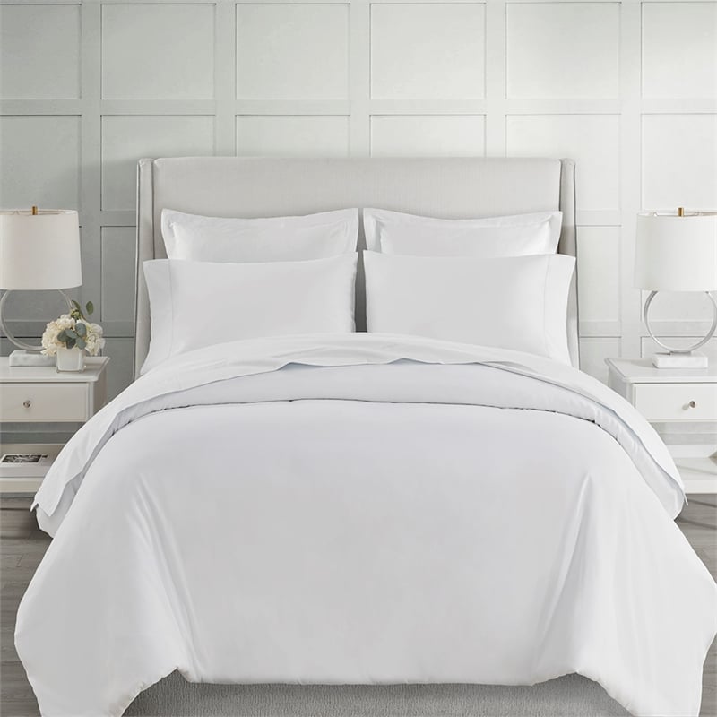 Olliix Madison Park 500 Thread Count Egyptian King Sheet Set in White