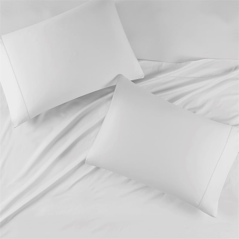 Olliix Madison Park 500 Thread Count Egyptian King Sheet Set in White