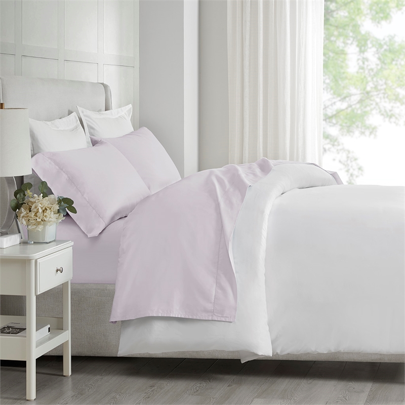 Olliix Madison Park 500 Thread Count Egyptian King Sheet Set in Lilac