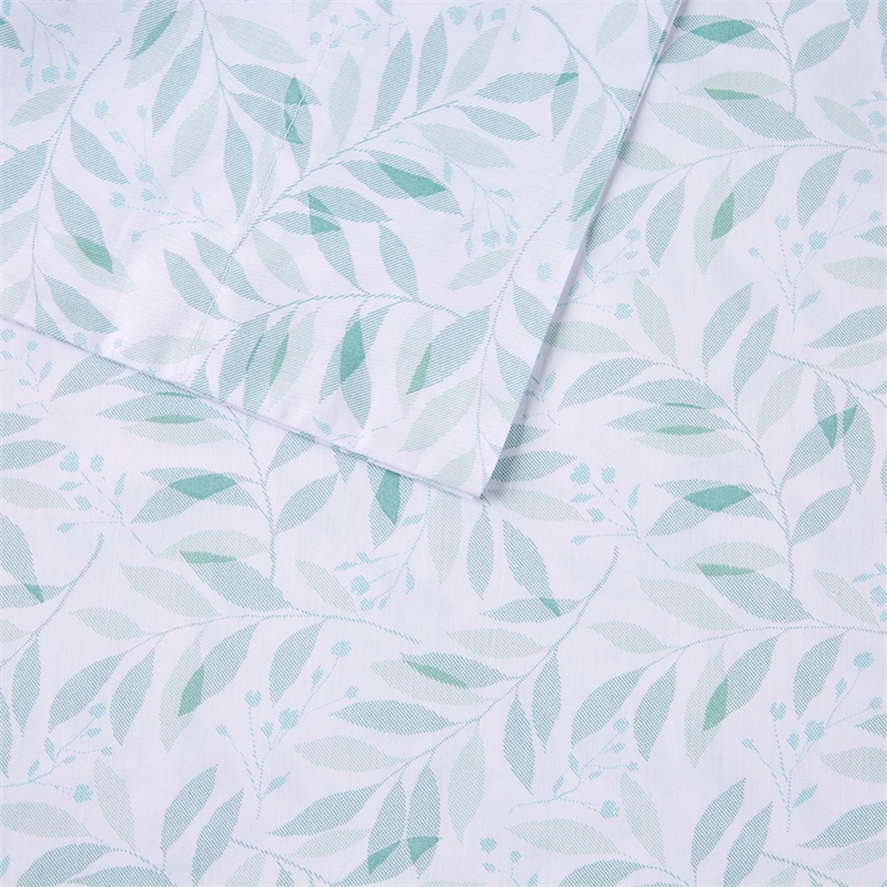 Olliix Madison Park Essentials 200 Thread Count Printed King Sheet Set Green