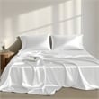 Olliix Madison Park Essentials Satin Twin Sheet Set Polyester in White