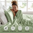 Olliix Madison Park Essentials Satin King Sheet Set Polyester in Sage