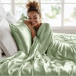 Olliix Madison Park Essentials Satin King Sheet Set Polyester in Sage