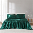 Olliix Madison Park Essentials Satin King Sheet Set Polyester in Emerald