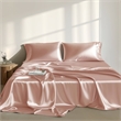 Olliix Madison Park Essentials Satin Full Sheet Set Polyester in Blush