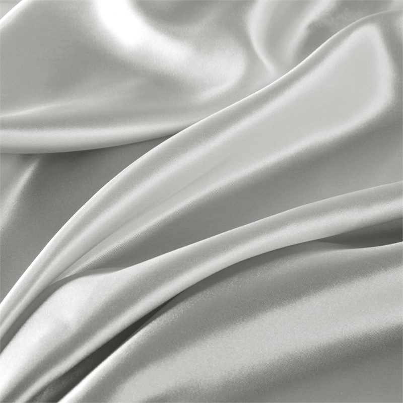 Olliix Madison Park Essentials Satin Full Sheet Set Polyester in Light Grey