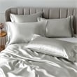 Olliix Madison Park Essentials Satin Full Sheet Set Polyester in Light Grey