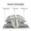 Olliix Madison Park Essentials Satin Full Sheet Set Polyester in Light Grey