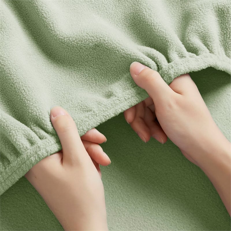 Olliix True North by Sleep Philosophy Micro Fleece Full Sheet Set in Green