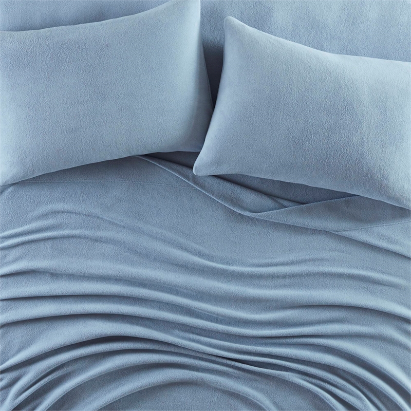 Olliix True North by Sleep Philosophy Micro Fleece Twin Sheet Set in Blue